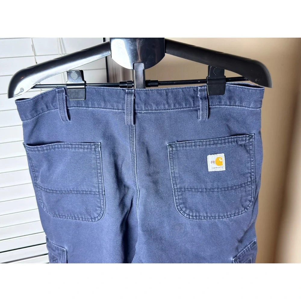 Carhartt FR Flame Resistant Cargo Pants Navy Blue Reflective Tape NFPA 2112 Mens